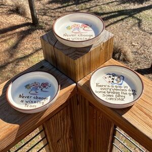 Ceramic Glazed Cigarette Trays/Coin Dish/Candy Dish/Poker/Casino Decor